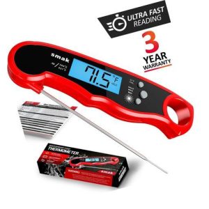 Digital Instant Read Meat Thermometer - Waterproof Kitchen Food Cooking Therm.
